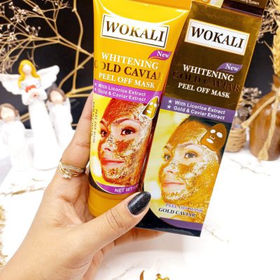 ماسک طلای تیوپی همراه با عصاره خاویار برند وکالی WOKALI